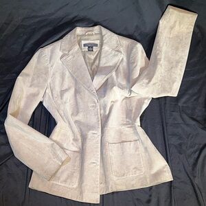 Style & Co Cream Leather Jacket Timeless Elegance